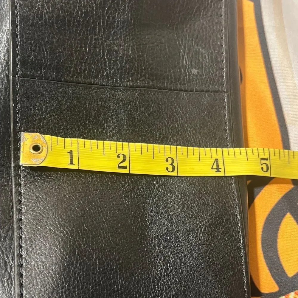 Fossil Emma Black Leather Tote with Key Accent
